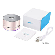 Portable Wireless Bluetooth Speaker Stereo LED Speakers with Built-in Mic MP3 MINI Subwoof Smart Column Loudspeaker(Grey)
