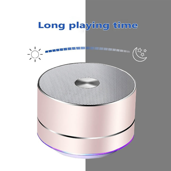 Portable Wireless Bluetooth Speaker Stereo LED Speakers with Built-in Mic MP3 MINI Subwoof Smart Column Loudspeaker(Grey)