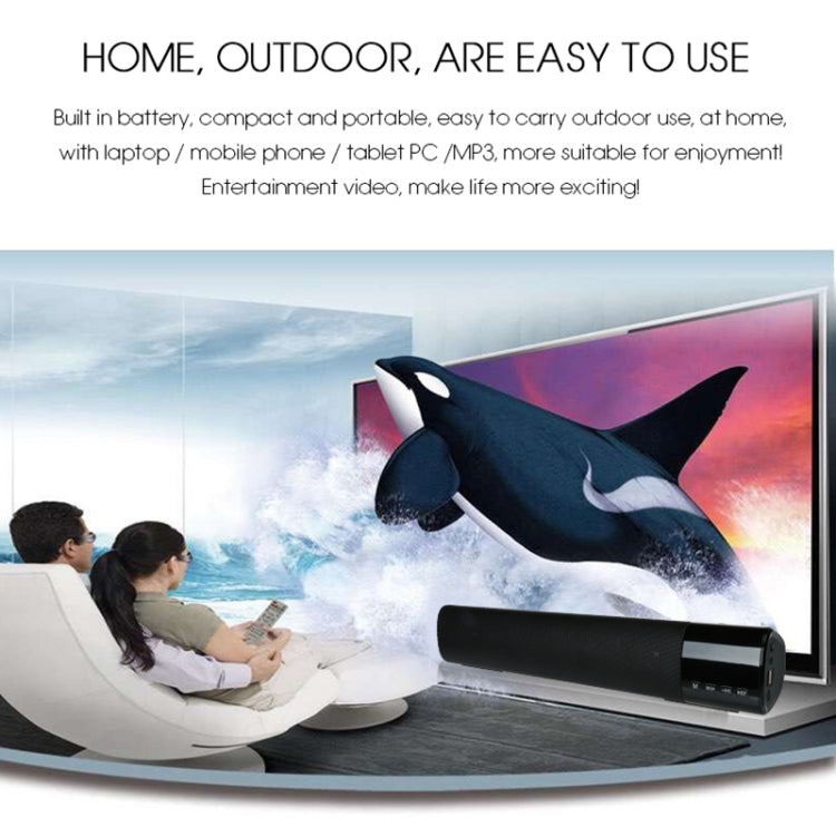 TOPROAD High Power 10W HIFI Portable Wireless Bluetooth Speaker Stereo Soundbar TF FM USB Subwoofer Column for Computer TV Phone(Black) - free shipping - PMC Jewellery - Order now!