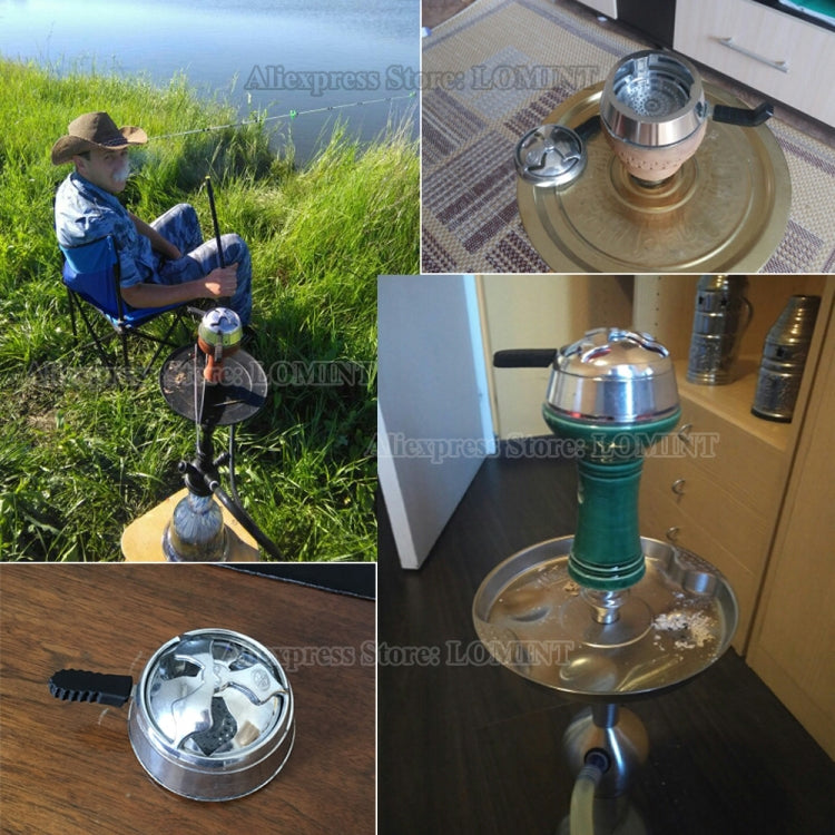Aluminum Alloy Kaloud Charcoal Holder Stove Burner for Shisha Hookah Bowl Hookah Head Heat Keeper(Black)