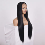 Straight Lace Front Human Hair Wigs, Stretched Length:14 inches, Style:2