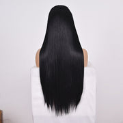 Straight Lace Front Human Hair Wigs, Stretched Length:14 inches, Style:2