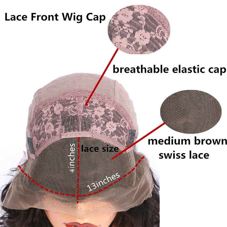 Straight Lace Front Human Hair Wigs, Stretched Length:14 inches, Style:2