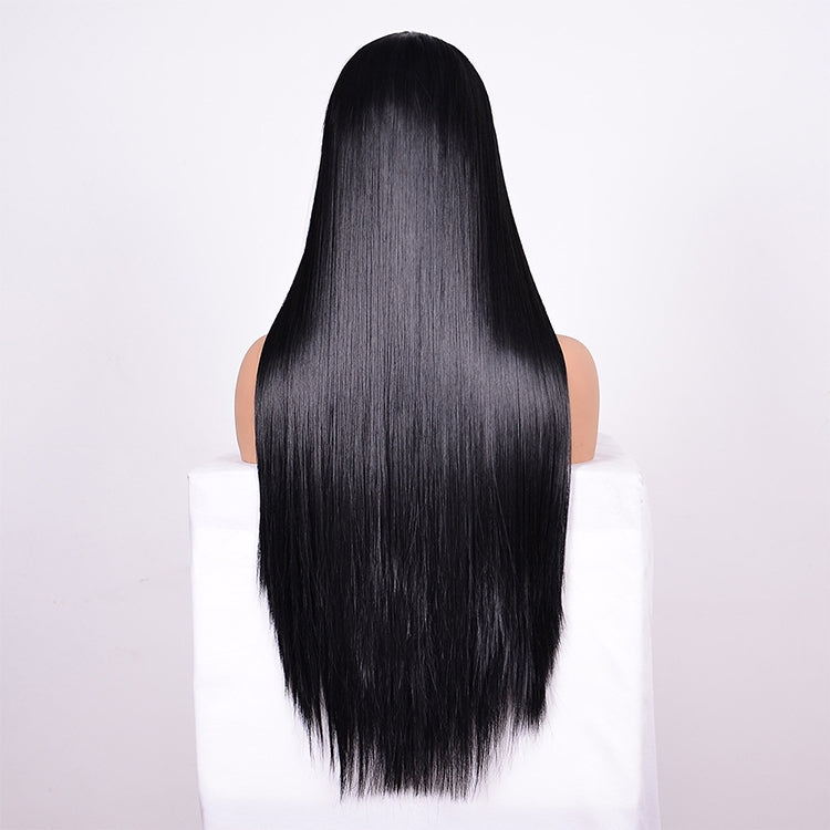 Straight Lace Front Human Hair Wigs, Stretched Length:26 inches, Style:1