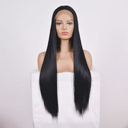 Straight Lace Front Human Hair Wigs, Stretched Length:26 inches, Style:2