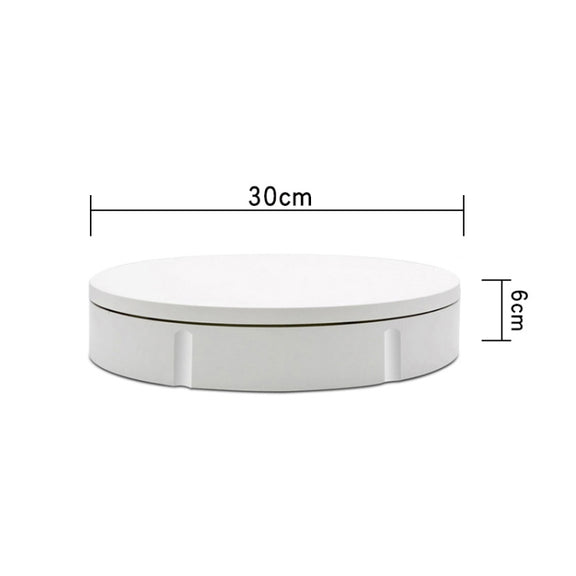 30cm Remote Control Speed Electric Turntable Sample Display Stand, Specification:UK Plug(White)