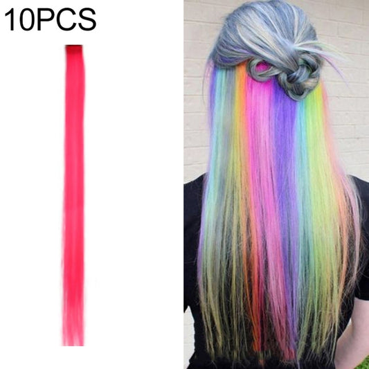 10 PCS Chemical Fiber Wig One-Step Gradient Color Single Card Wig, Stretched Length:24inches(43#) - free shipping - PMC Jewellery - Order now!