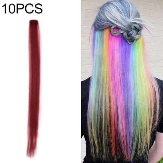 10 PCS Chemical Fiber Wig One-Step Gradient Color Single Card Wig, Stretched Length:24inches(24#) - free shipping - PMC Jewellery - Order now!