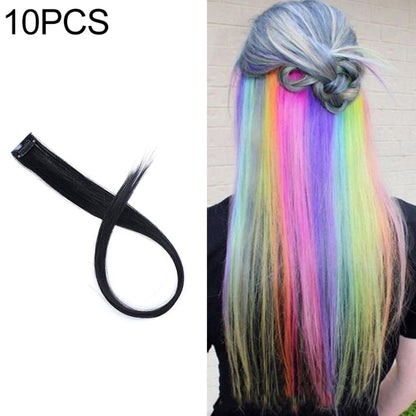 10 PCS Chemical Fiber Wig One-Step Gradient Color Single Card Wig, Stretched Length:24inches(23#) - free shipping - PMC Jewellery - Order now!