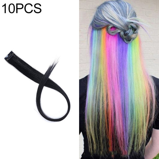 10 PCS Chemical Fiber Wig One-Step Gradient Color Single Card Wig, Stretched Length:24inches(23#) - free shipping - PMC Jewellery - Order now!