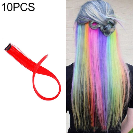 10 PCS Chemical Fiber Wig One-Step Gradient Color Single Card Wig, Stretched Length:24inches(27#) - free shipping - PMC Jewellery - Order now!