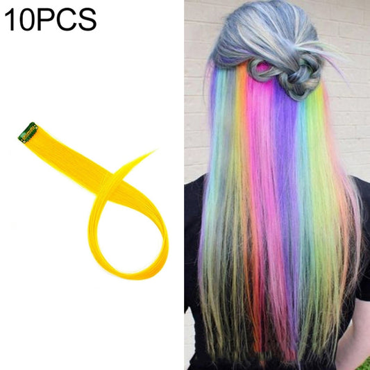 10 PCS Chemical Fiber Wig One-Step Gradient Color Single Card Wig, Stretched Length:24inches(32#) - free shipping - PMC Jewellery - Order now!