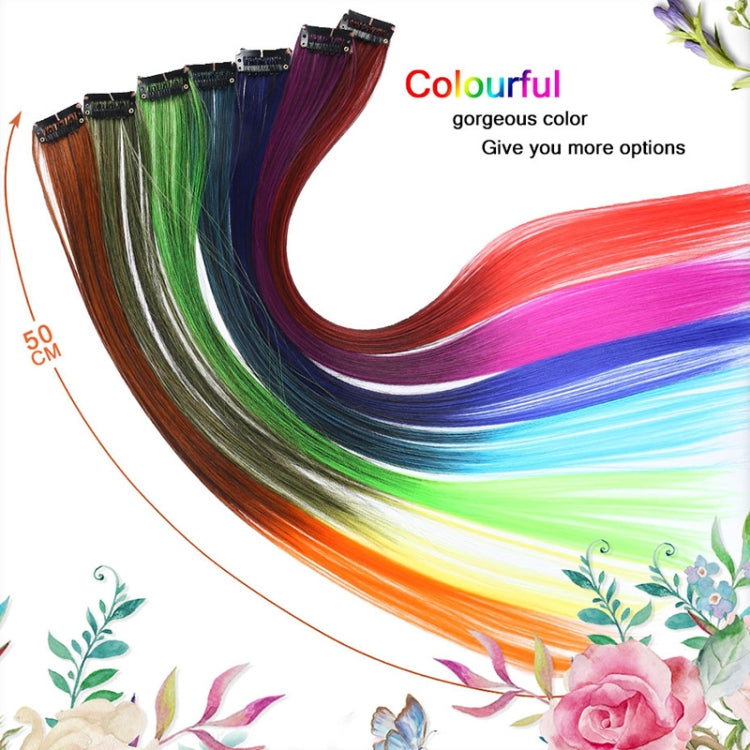 10 PCS Chemical Fiber Wig One-Step Gradient Color Single Card Wig, Stretched Length:24inches(32#) - free shipping - PMC Jewellery - Order now!