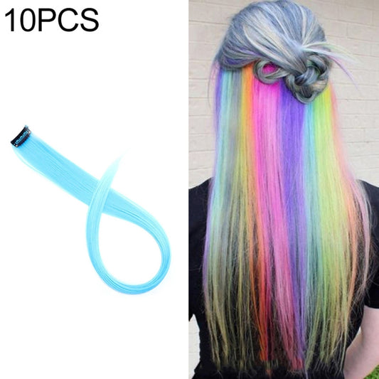 10 PCS Chemical Fiber Wig One-Step Gradient Color Single Card Wig, Stretched Length:24inches(46#) - free shipping - PMC Jewellery - Order now!