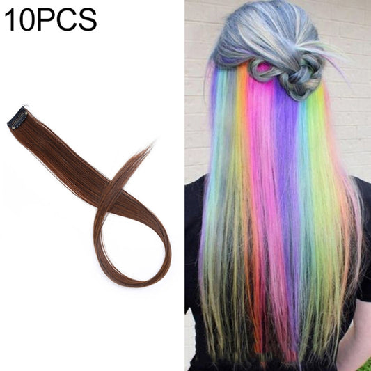 10 PCS Chemical Fiber Wig One-Step Gradient Color Single Card Wig, Stretched Length:24inches(33#) - free shipping - PMC Jewellery - Order now!