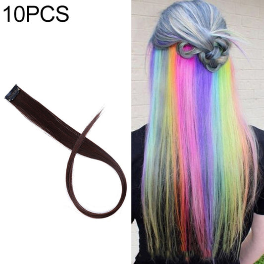 10 PCS Chemical Fiber Wig One-Step Gradient Color Single Card Wig, Stretched Length:24inches(30#) - free shipping - PMC Jewellery - Order now!