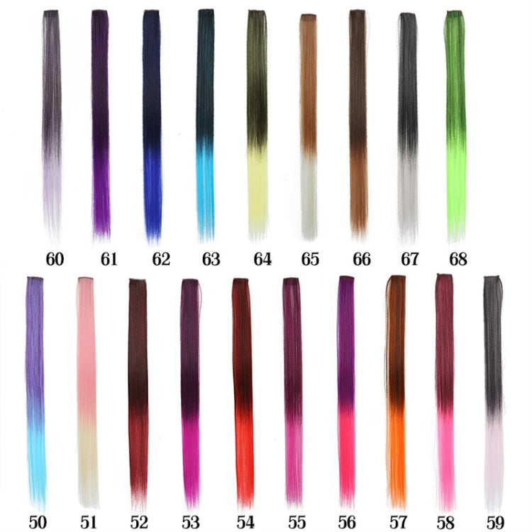 10 PCS Chemical Fiber Wig One-Step Gradient Color Single Card Wig, Stretched Length:24inches(30#) - free shipping - PMC Jewellery - Order now!
