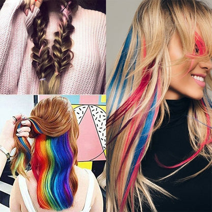 10 PCS Chemical Fiber Wig One-Step Gradient Color Single Card Wig, Stretched Length:24inches(30#) - free shipping - PMC Jewellery - Order now!