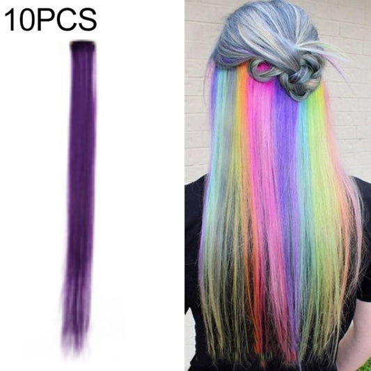 10 PCS Chemical Fiber Wig One-Step Gradient Color Single Card Wig, Stretched Length:24inches(22#) - free shipping - PMC Jewellery - Order now!