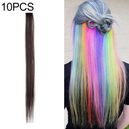 10 PCS Chemical Fiber Wig One-Step Gradient Color Single Card Wig, Stretched Length:24inches(28#) - free shipping - PMC Jewellery - Order now!