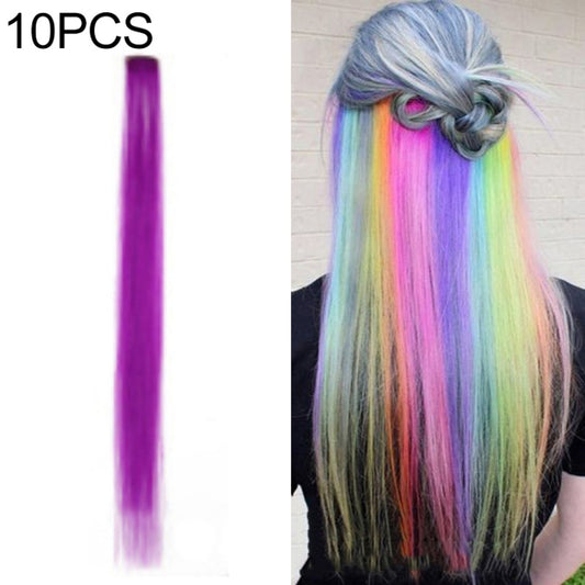 10 PCS Chemical Fiber Wig One-Step Gradient Color Single Card Wig, Stretched Length:24inches(29#) - free shipping - PMC Jewellery - Order now!