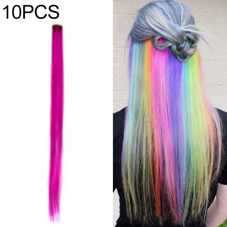 10 PCS Chemical Fiber Wig One-Step Gradient Color Single Card Wig, Stretched Length:24inches(34#) - free shipping - PMC Jewellery - Order now!