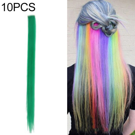 10 PCS Chemical Fiber Wig One-Step Gradient Color Single Card Wig, Stretched Length:24inches(35#) - free shipping - PMC Jewellery - Order now!