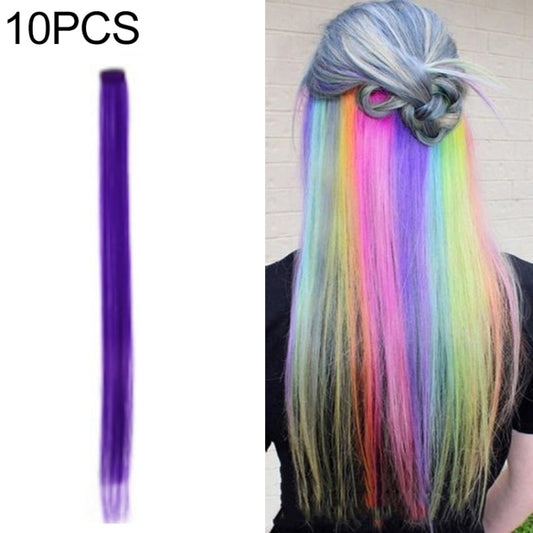 10 PCS Chemical Fiber Wig One-Step Gradient Color Single Card Wig, Stretched Length:24inches(39#) - free shipping - PMC Jewellery - Order now!