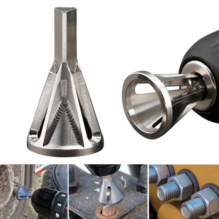 Chamfer Stainless Steel Deburring External Chamfer Tool Silver Triangle Handle Six-slot Chamfer - Others by PMC TechLife | Online Shopping South Africa | PMC TechLife | Buy Now Pay Later Mobicred