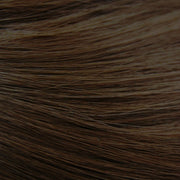 Female Short Hair With Bangs Wig Suitable For Round Face Shoulder Buckle Hair, Color:Cold Brown 40CM