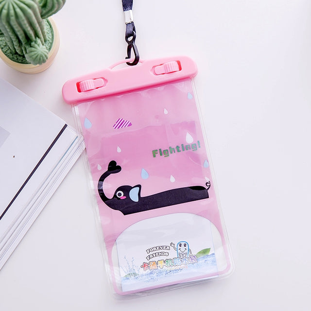10 PCS Large Outdoor Photo Transparent Water-resistant Cartoon Mobile Phone Bag, Style:Elephant