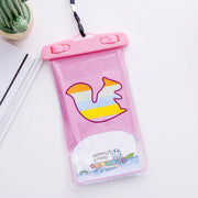 10 PCS Large Outdoor Photo Transparent Water-resistant Cartoon Mobile Phone Bag, Style:Squirrel