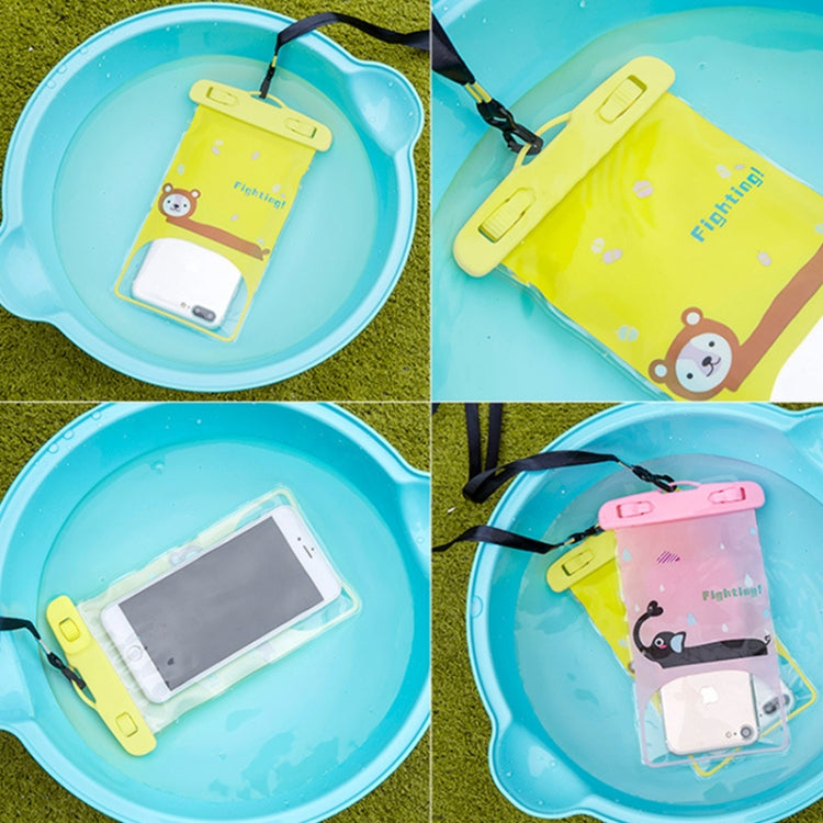 10 PCS Large Outdoor Photo Transparent Water-resistant Cartoon Mobile Phone Bag, Style:Big Elephant