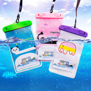 10 PCS Large Outdoor Photo Transparent Water-resistant Cartoon Mobile Phone Bag, Style:Crocodile