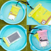10 PCS Large Outdoor Photo Transparent Water-resistant Cartoon Mobile Phone Bag, Style:Crocodile