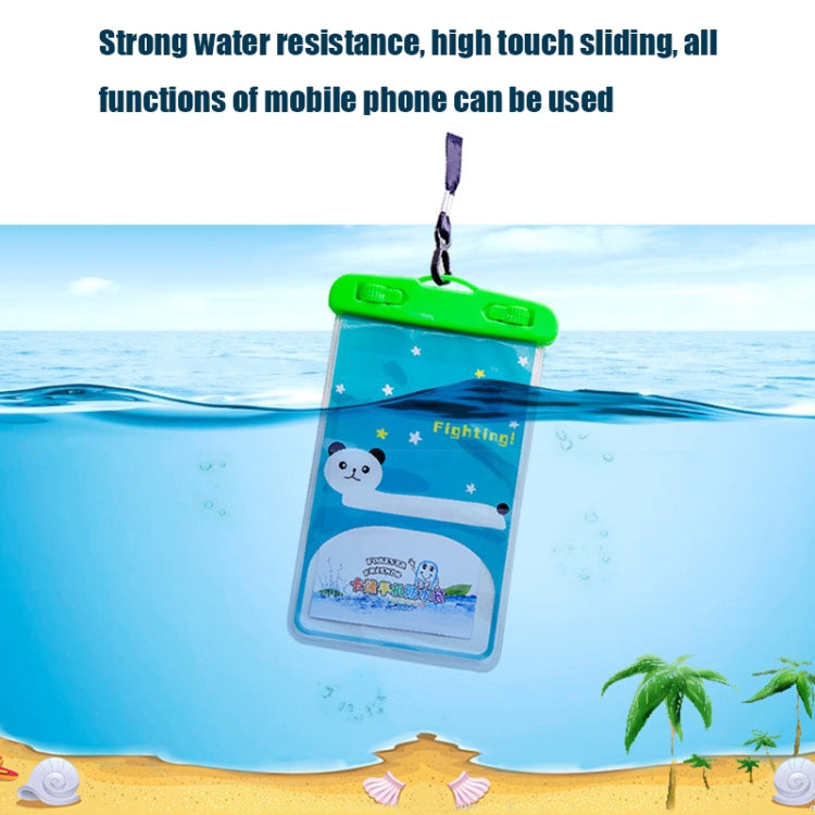 10 PCS Large Outdoor Photo Transparent Water-resistant Cartoon Mobile Phone Bag, Style:Crocodile