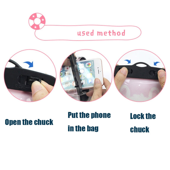 10 PCS Outdoor Diving Swimming Creative Cartoon Touch Screen Transparent PVC Mobile Phone Water-resistant Bag Color Random Delivery