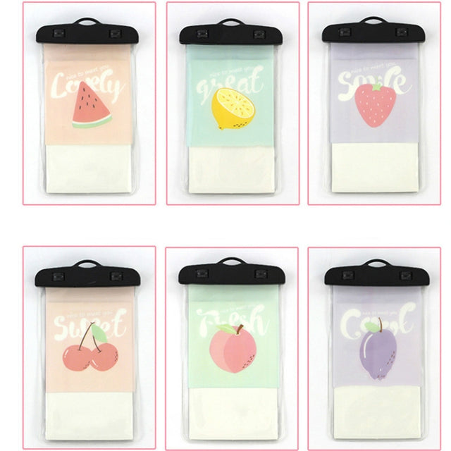 10 PCS Outdoor Diving Swimming Creative Cartoon Touch Screen Transparent PVC Mobile Phone Water-resistant Bag Color Random Delivery