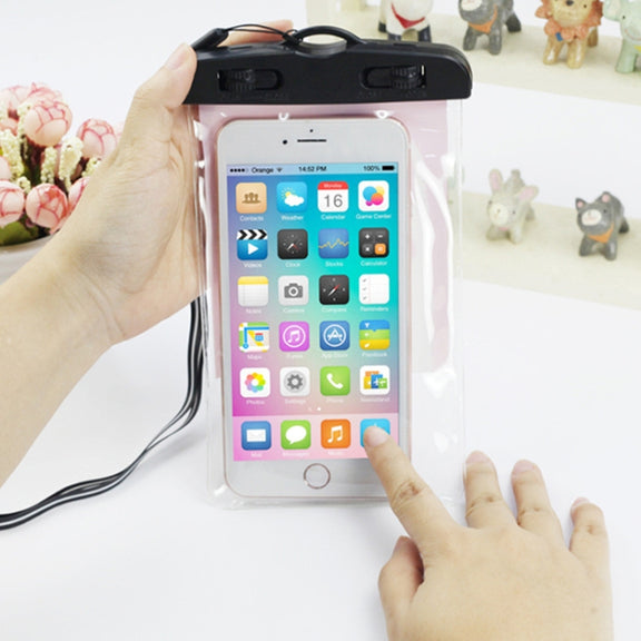 10 PCS Outdoor Diving Swimming Creative Cartoon Touch Screen Transparent PVC Mobile Phone Water-resistant Bag Color Random Delivery
