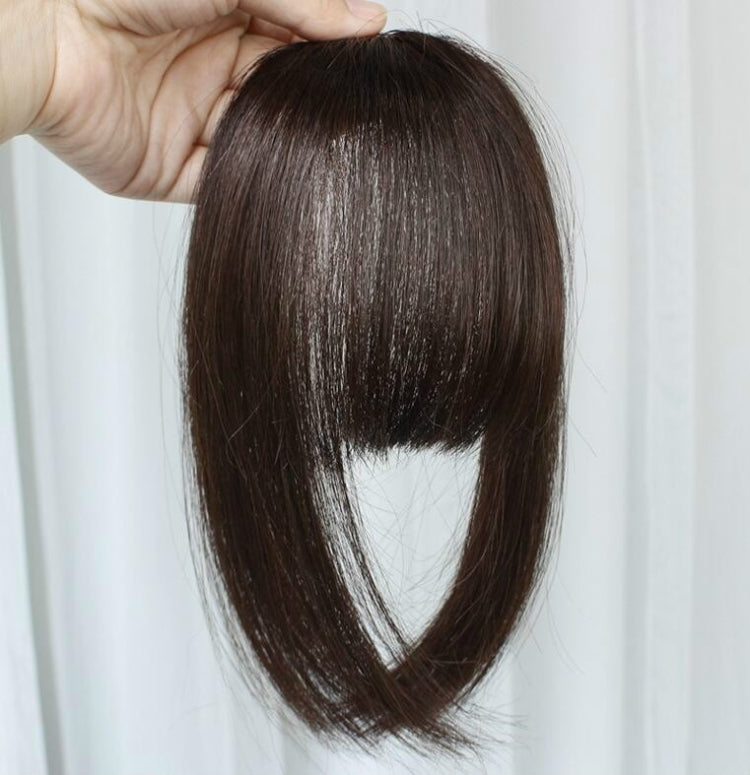 Women Fake Fringe Clip In Bangs Hair Extensions with High Temperature Synthetic Fiber(Black)