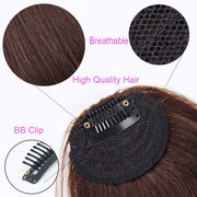 Fake Bangs Clip Hairpiece Synthetic Bangs Hair(Jet-black)