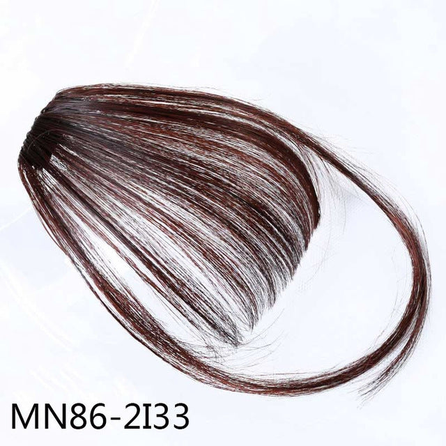 Fake Bangs Clip Hairpiece Synthetic Bangs Hair(Brown) - free shipping - PMC Jewellery - Order now!