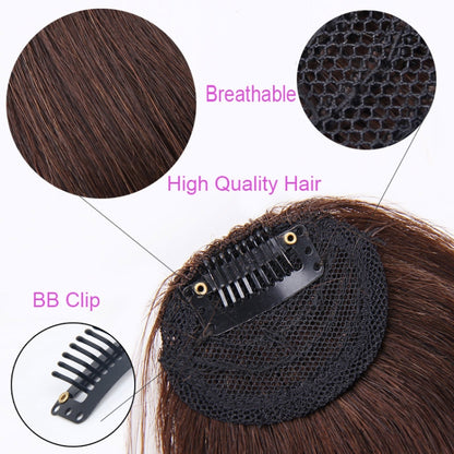 Fake Bangs Clip Hairpiece Synthetic Bangs Hair(Brown) - free shipping - PMC Jewellery - Order now!