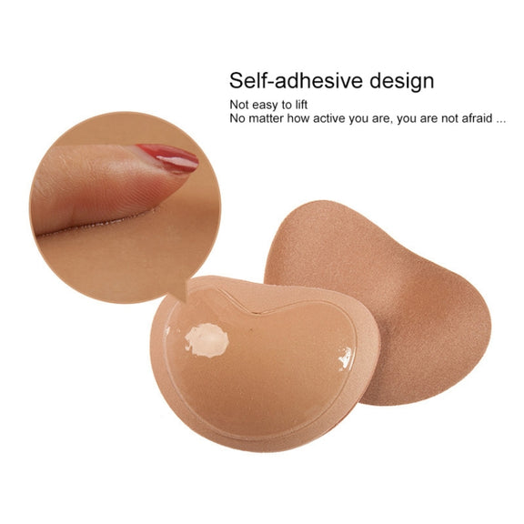 Women Silicone Bra Pad Nipple Cover Stickers Patch Inserts Sponge Bra(Skin)