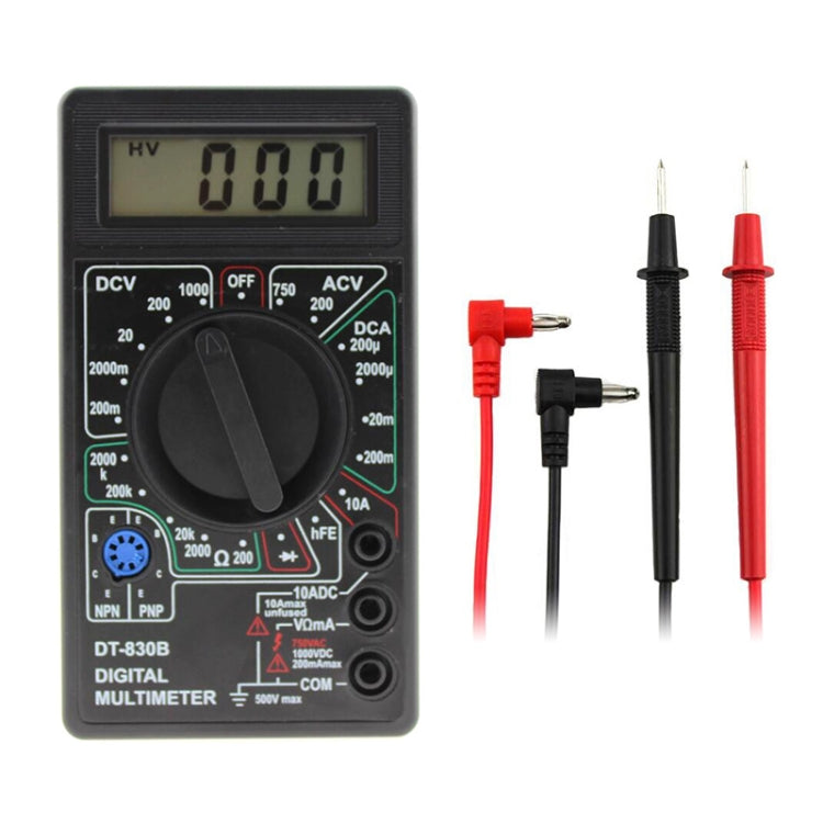 DT-830B Handheld Digital Multimeter Ammeter Voltmeter Digital Display Universal Tester Meter(Black) - Voltage Detector by PMC Jewellery | Online Shopping South Africa | PMC Jewellery | Buy Now Pay Later Mobicred