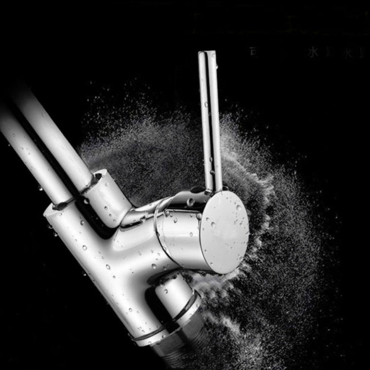 Kitchen Pull-out Faucet Hot And Cold Home 304 Stainless Steel Retractable Rotating Faucet, Style:Plating 304 - Faucets & Accessories by PMC TechLife | Online Shopping South Africa | PMC TechLife