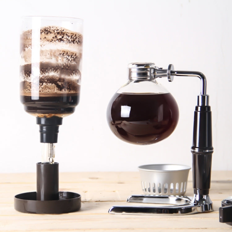 Classic Siphon Coffee Pot Black Handle Glass Syphon Pot for 5 People, Size:37.5x11.3cm(Black) - Coffee Machine & Accessories by PMC TechLife | Online Shopping South Africa | PMC TechLife | Buy Now Pay Later Mobicred