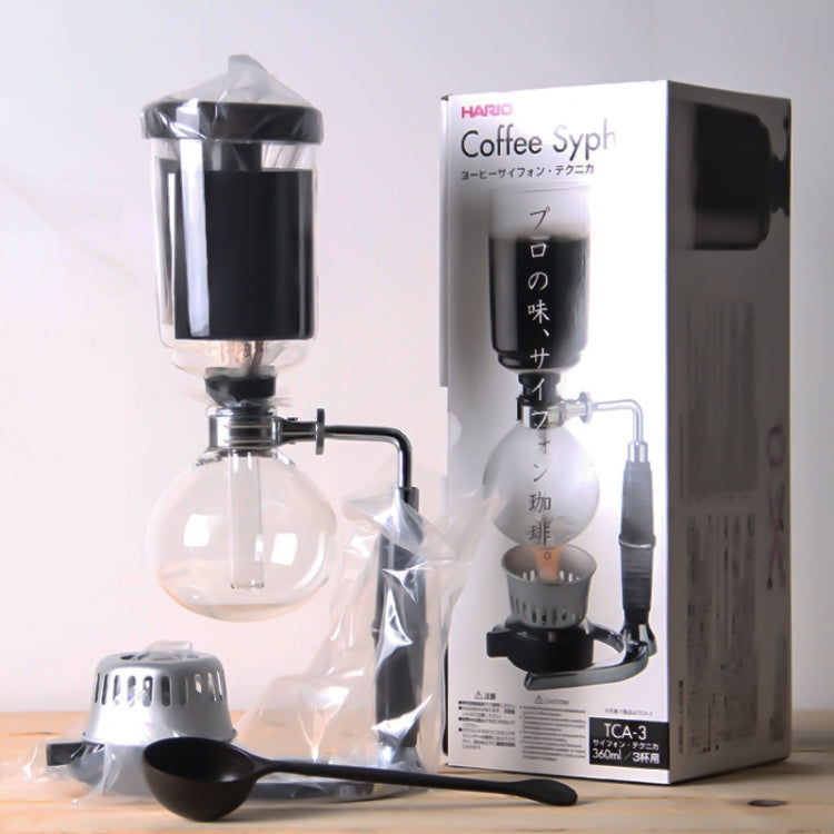 Classic Siphon Coffee Pot Black Handle Glass Syphon Pot for 5 People, Size:37.5x11.3cm(Black) - Coffee Machine & Accessories by PMC TechLife | Online Shopping South Africa | PMC TechLife | Buy Now Pay Later Mobicred