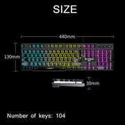 X-L SWAB GX50 Computer Manipulator Feel Wired Keyboard + Macro Programming Mouse, Color： Black Mixed Light