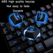 X-L SWAB GX50 Computer Manipulator Feel Wired Keyboard + Macro Programming Mouse, Color： Black Mixed Light